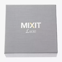 Mixit Silver Tone Pendant Necklace & Stud Earrings Womens White Heart 2-pc. Jewelry Set