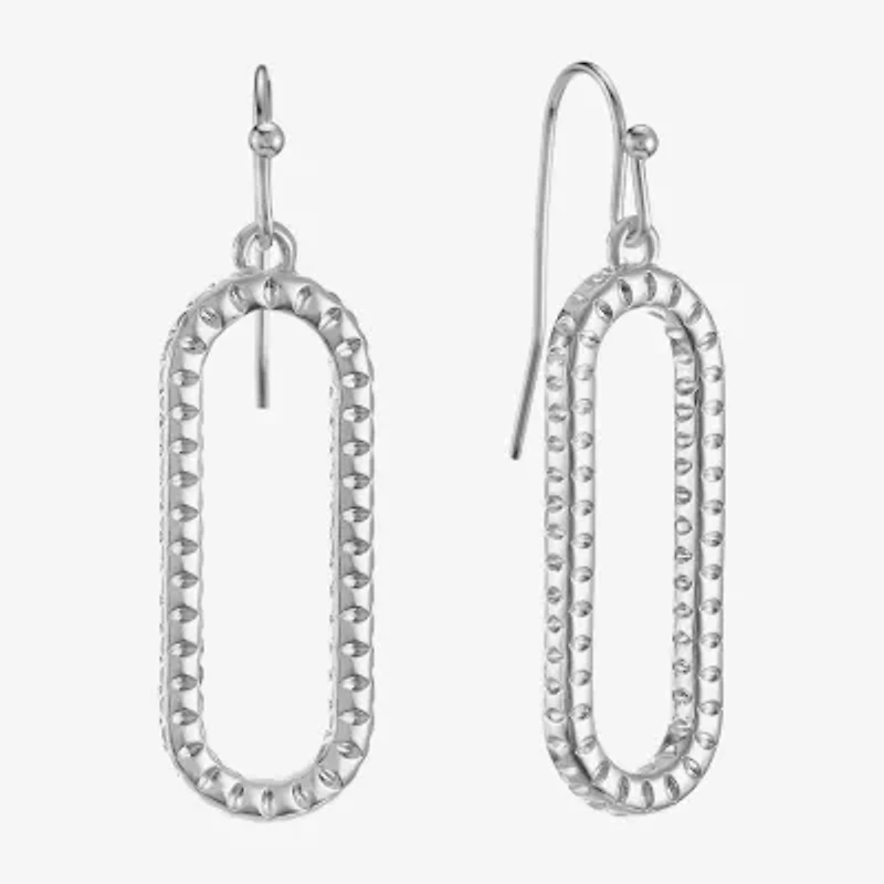 Liz Claiborne Womens Oval Drop Earrings
