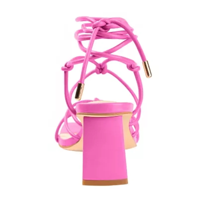 Journee Collection Harpr Womens Round Open Toe Block Heel Pumps