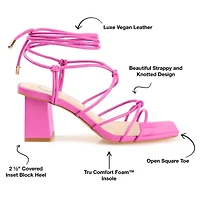 Journee Collection Harpr Womens Round Open Toe Block Heel Pumps