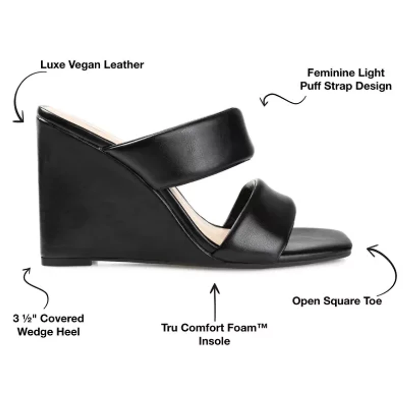 Journee Collection Kailee Womens Open Toe Wedge Heel Pumps