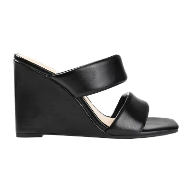 Journee Collection Kailee Womens Open Toe Wedge Heel Pumps