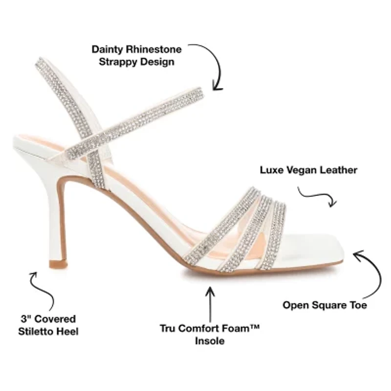 Journee Collection Coraa Womens Square Open Toe Stiletto Heel Pumps