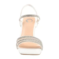 Journee Collection Coraa Womens Square Open Toe Stiletto Heel Pumps