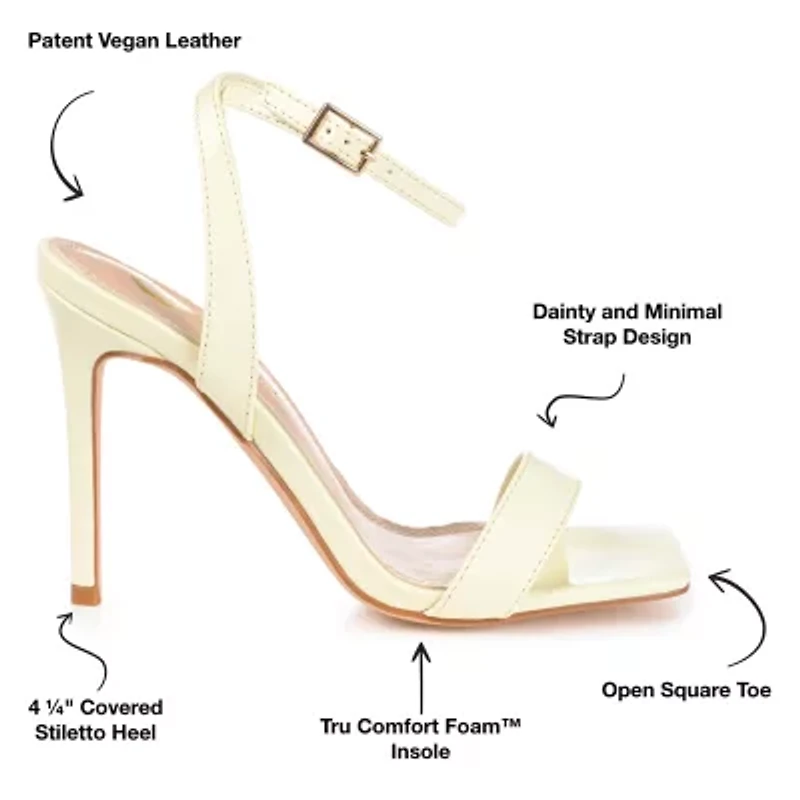 Journee Collection Dorian Womens Round Open Toe Stiletto Heel Pumps