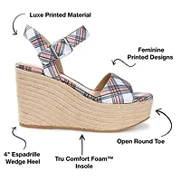 Journee Collection Womens Pearrl Wedge Sandals