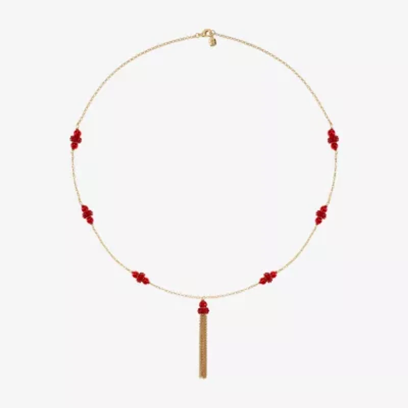 Monet Jewelry Tassel Womens 31 Inch Strand Necklace