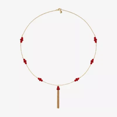 Monet Jewelry Tassel Womens 31 Inch Strand Necklace