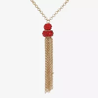 Monet Jewelry Tassel Womens 31 Inch Strand Necklace