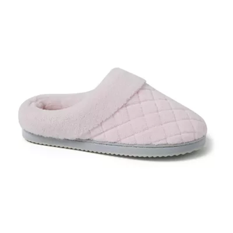 Dearfoams Libby Quilted Terry Womens Memory Foam Clog Slippers