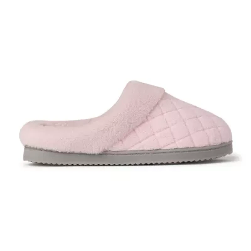 Dearfoams Libby Quilted Terry Womens Memory Foam Clog Slippers