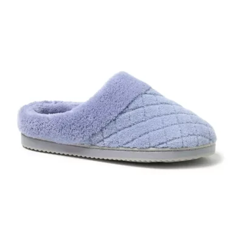Dearfoams Libby Quilted Terry Womens Memory Foam Clog Slippers
