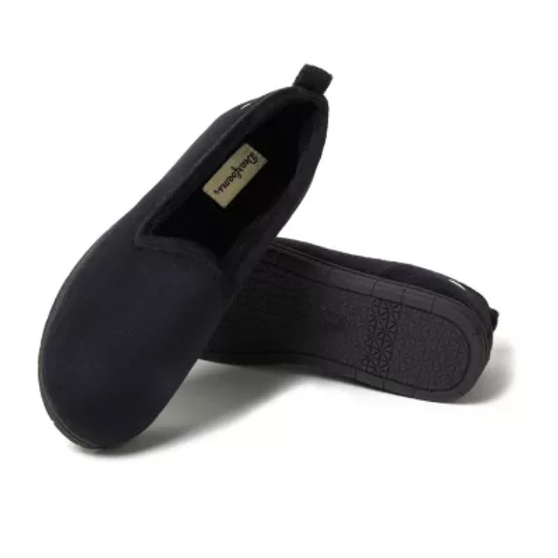Dearfoams Rachel Velour Closed Back Womens Memory Foam Slip-On Slippers