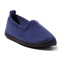 Dearfoams Rachel Velour Closed Back Womens Memory Foam Slip-On Slippers