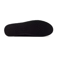 Dearfoams Rachel Velour Closed Back Womens Memory Foam Slip-On Slippers