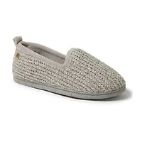 Dearfoams Rachel Marled Chenille Closed Back Womens Memory Foam Slip-On Slippers