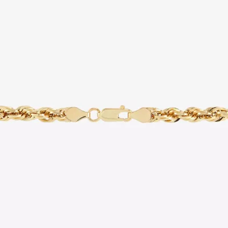 Mens 10K Gold 9 Inch Hollow Chain Bracelet