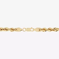 Mens 10K Gold 9 Inch Hollow Chain Bracelet