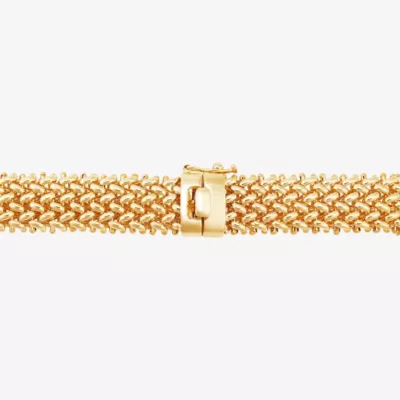 Made in Italy Womens 14K Gold Solid 7.5 Inch Link Bracelet