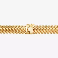 Made in Italy Womens 14K Gold Solid 7.5 Inch Link Bracelet