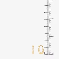 Womens 14K Gold 10.6mm Round Hoop Earrings