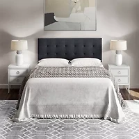 Boyd Sleep Queen Tufted Linen Headboard