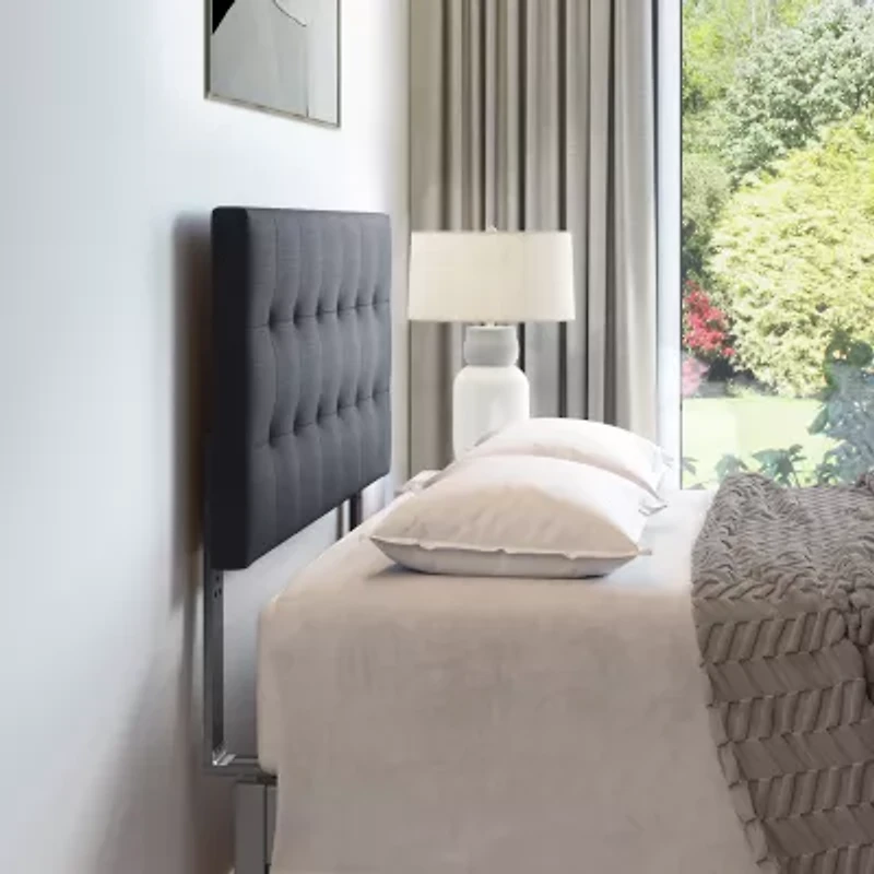 Boyd Sleep Queen Tufted Linen Headboard