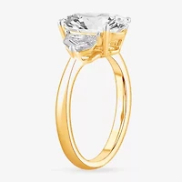 (G-H / Si1-Si2) Womens 3 3/4 CT. T.W. Lab Grown White Diamond 14K Gold Oval 3-Stone Engagement Ring