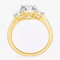 G-H / Si1-Si2) Womens 3 1/2 CT. T.W Lab Grown White Diamond 14K Gold Pear 3-Stone Engagement Ring