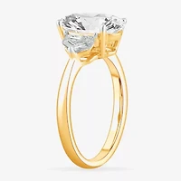 G-H / Si1-Si2) Womens 3 1/2 CT. T.W Lab Grown White Diamond 14K Gold Pear 3-Stone Engagement Ring