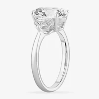 (G-H / Si1-Si2) Womens 3 1/2 CT. T.W Lab Grown White Diamond 14K Gold Pear 3-Stone Engagement Ring