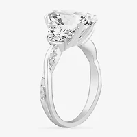 (G-H / Si1-Si2) Womens 3 3/4 CT. T.W. Lab Grown White Diamond 14K Gold Oval 3-Stone Engagement Ring