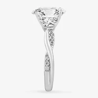 (G-H / Si1-Si2) Womens 3 3/4 CT. T.W. Lab Grown White Diamond 14K Gold Oval 3-Stone Engagement Ring