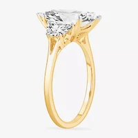 (G-H / Si1-Si2) Womens 3 3/4 CT. T.W. Lab Grown White Diamond 14K Gold Marquise 3-Stone Engagement Ring