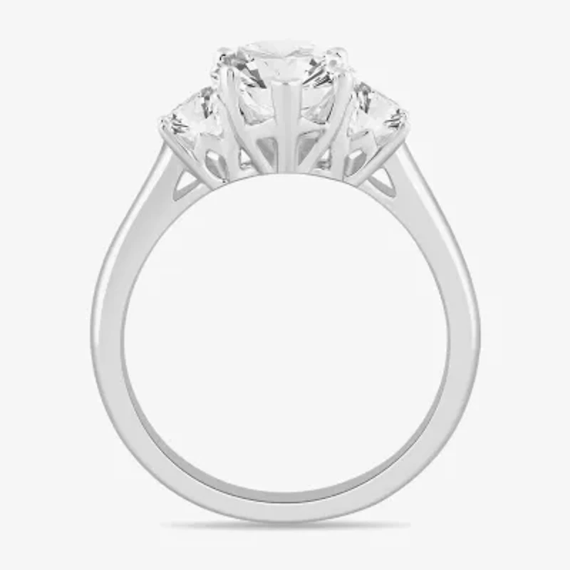 (G-H / Si1-Si2) Womens 3 3/4 CT. T.W. Lab Grown White Diamond 14K Gold Marquise 3-Stone Engagement Ring