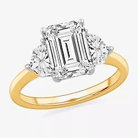 G-H / Si1-Si2) Womens CT. T.W. Lab Grown White Diamond 14K Gold 3-Stone Engagement Ring