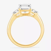 G-H / Si1-Si2) Womens CT. T.W. Lab Grown White Diamond 14K Gold 3-Stone Engagement Ring