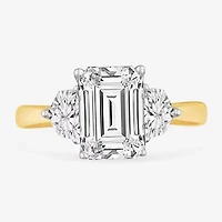 G-H / Si1-Si2) Womens CT. T.W. Lab Grown White Diamond 14K Gold 3-Stone Engagement Ring