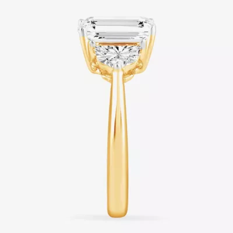 G-H / Si1-Si2) Womens CT. T.W. Lab Grown White Diamond 14K Gold 3-Stone Engagement Ring