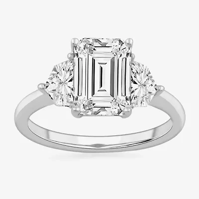 G-H / Si1-Si2) Womens 3 3/4 CT. T.W. Lab Grown White Diamond 14K Gold 3-Stone Engagement Ring