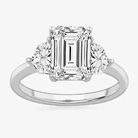 G-H / Si1-Si2) Womens 3 3/4 CT. T.W. Lab Grown White Diamond 14K Gold 3-Stone Engagement Ring