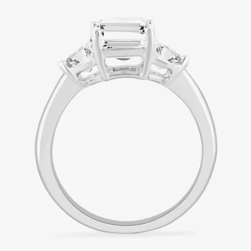 G-H / Si1-Si2) Womens 3 3/4 CT. T.W. Lab Grown White Diamond 14K Gold 3-Stone Engagement Ring