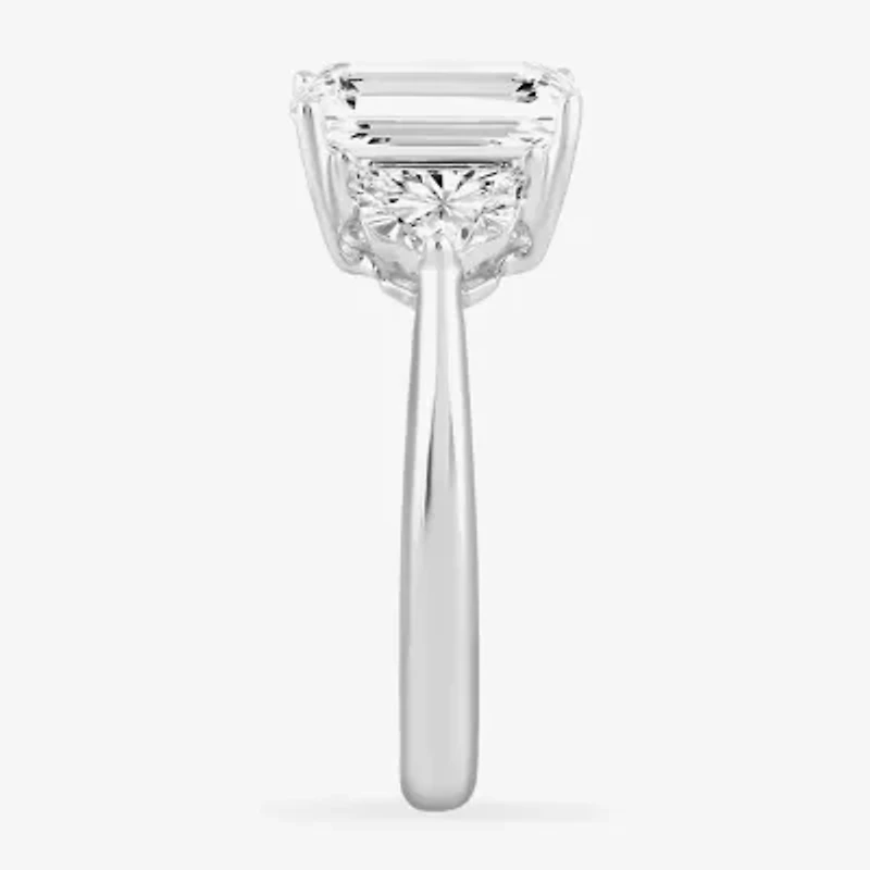 G-H / Si1-Si2) Womens 3 3/4 CT. T.W. Lab Grown White Diamond 14K Gold 3-Stone Engagement Ring
