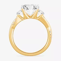 G-H / Si1-Si2) Womens CT. T.W. Lab Grown White Diamond 14K Gold 3-Stone Engagement Ring