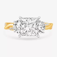 G-H / Si1-Si2) Womens CT. T.W. Lab Grown White Diamond 14K Gold 3-Stone Engagement Ring