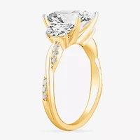 G-H / Si1-Si2) Womens CT. T.W. Lab Grown White Diamond 14K Gold 3-Stone Engagement Ring