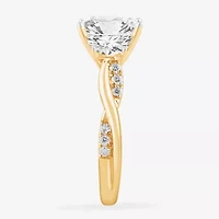 G-H / Si1-Si2) Womens CT. T.W. Lab Grown White Diamond 14K Gold 3-Stone Engagement Ring