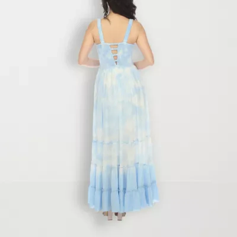 White Mark Womens Square Neck Sleeveless Sundress