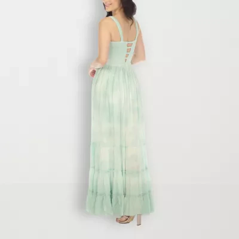 White Mark Womens Sleeveless Tie Dye Sundress