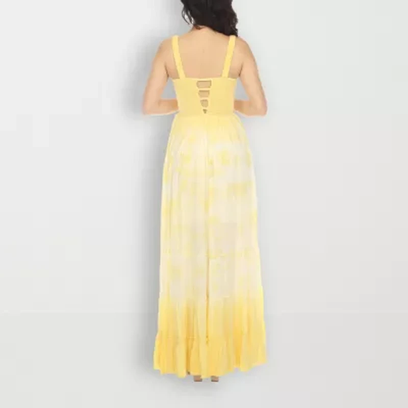 White Mark Womens Sleeveless Tie Dye Sundress